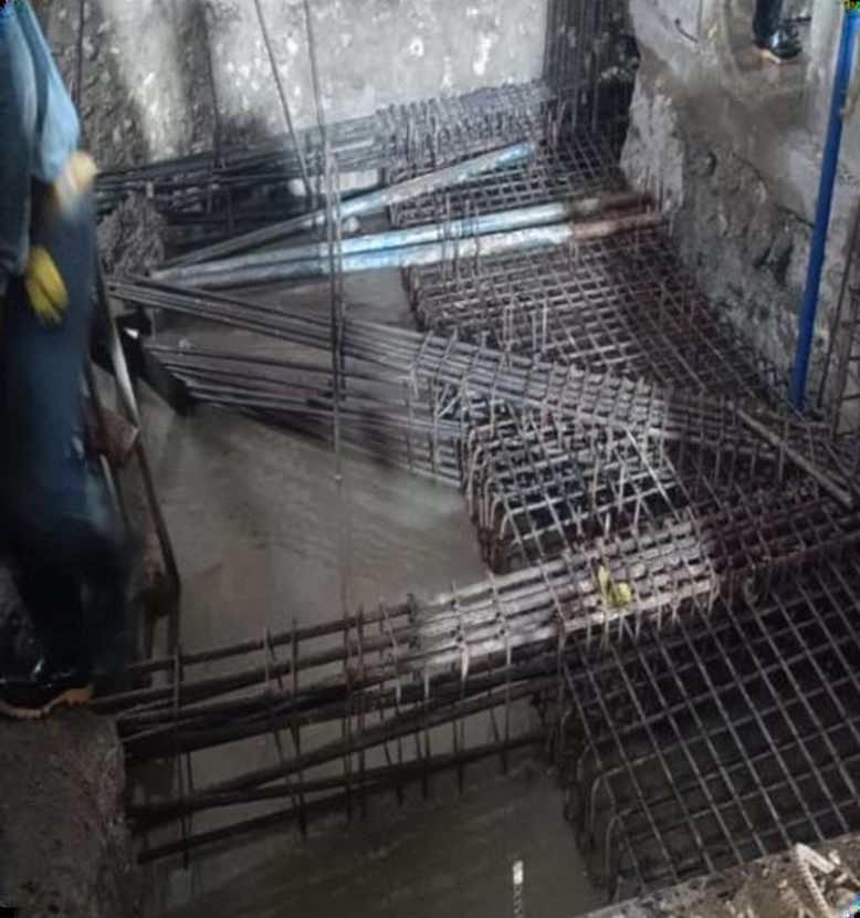 Obra civil de PROARIN en la planta de tratamiento de Aguas y Aguas de Pereira